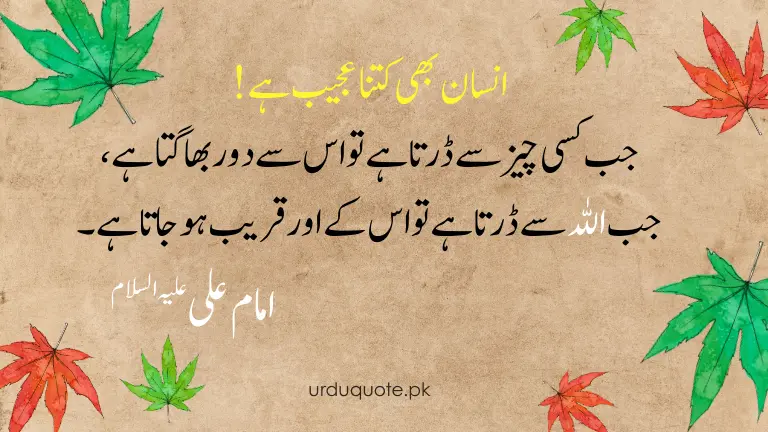 Hazrat Ali quote about fear of Allah