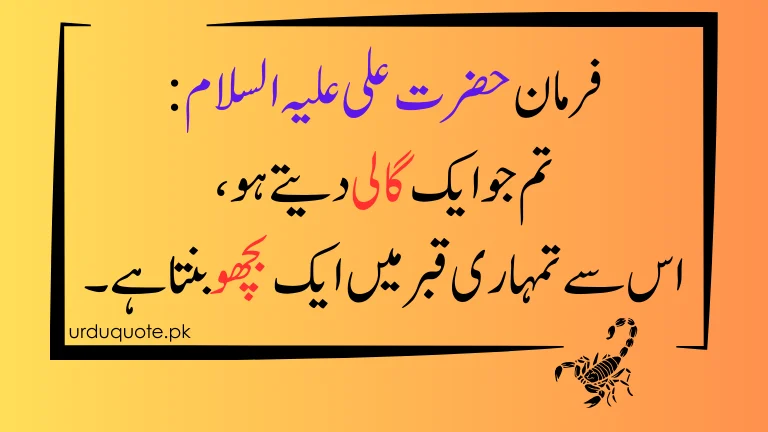 Hazrat Ali quote about foul language.