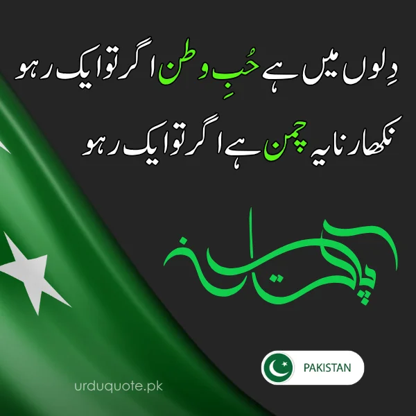 Unity poetry in urdu for pakistan