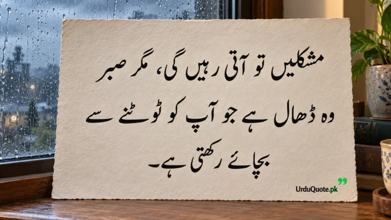 Sabar Quotes in Urdu